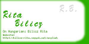 rita bilicz business card